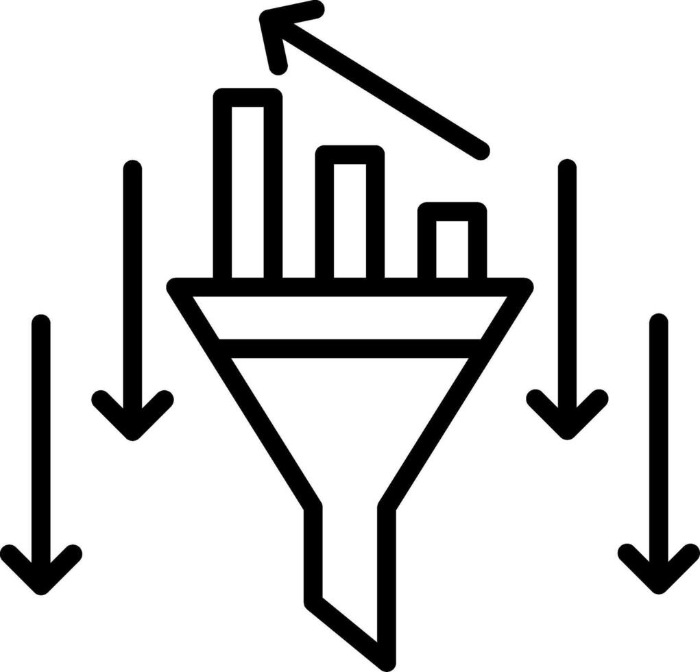 Filtering Line Icon Design vector