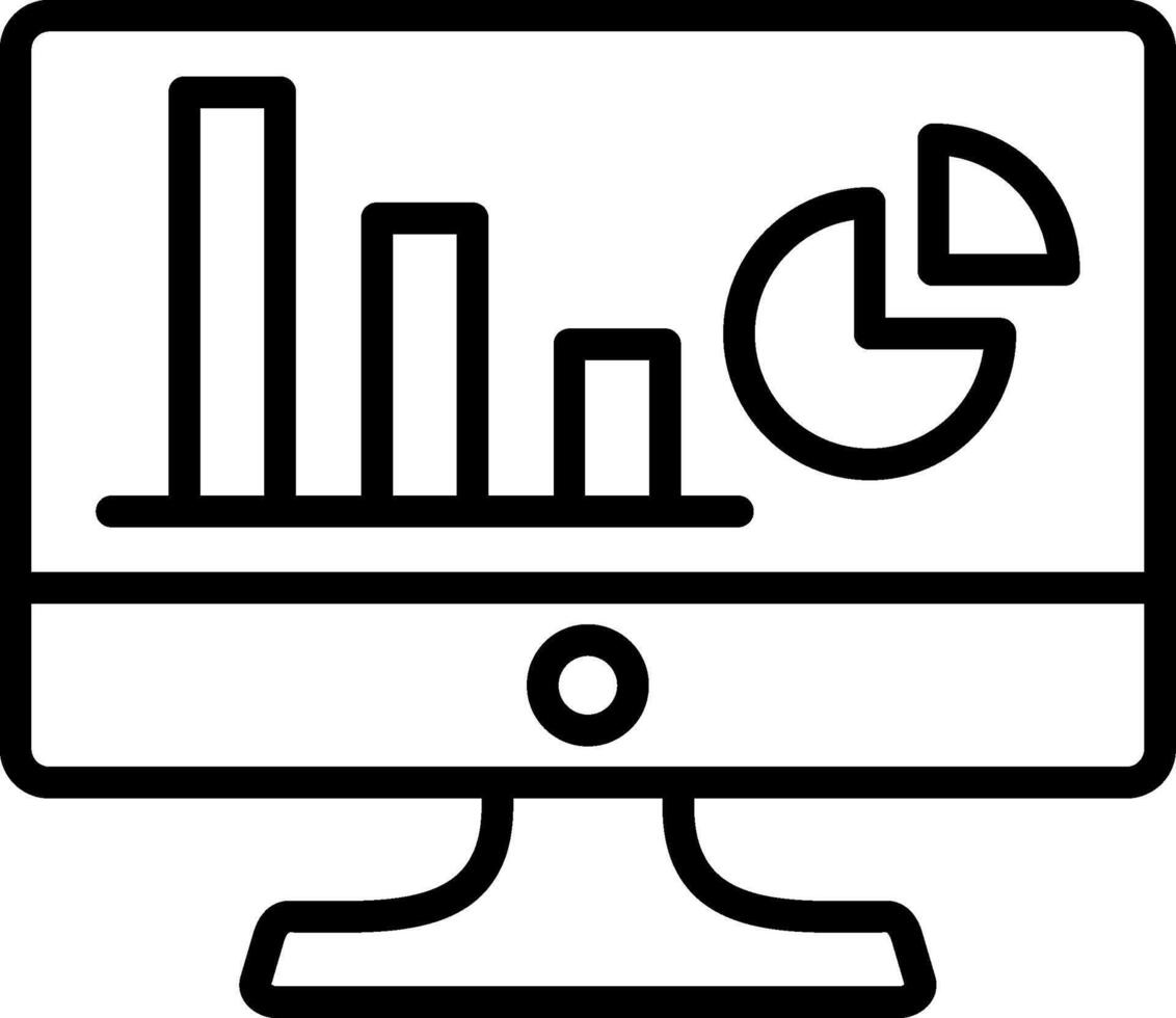Web Analytics Line Icon Design vector