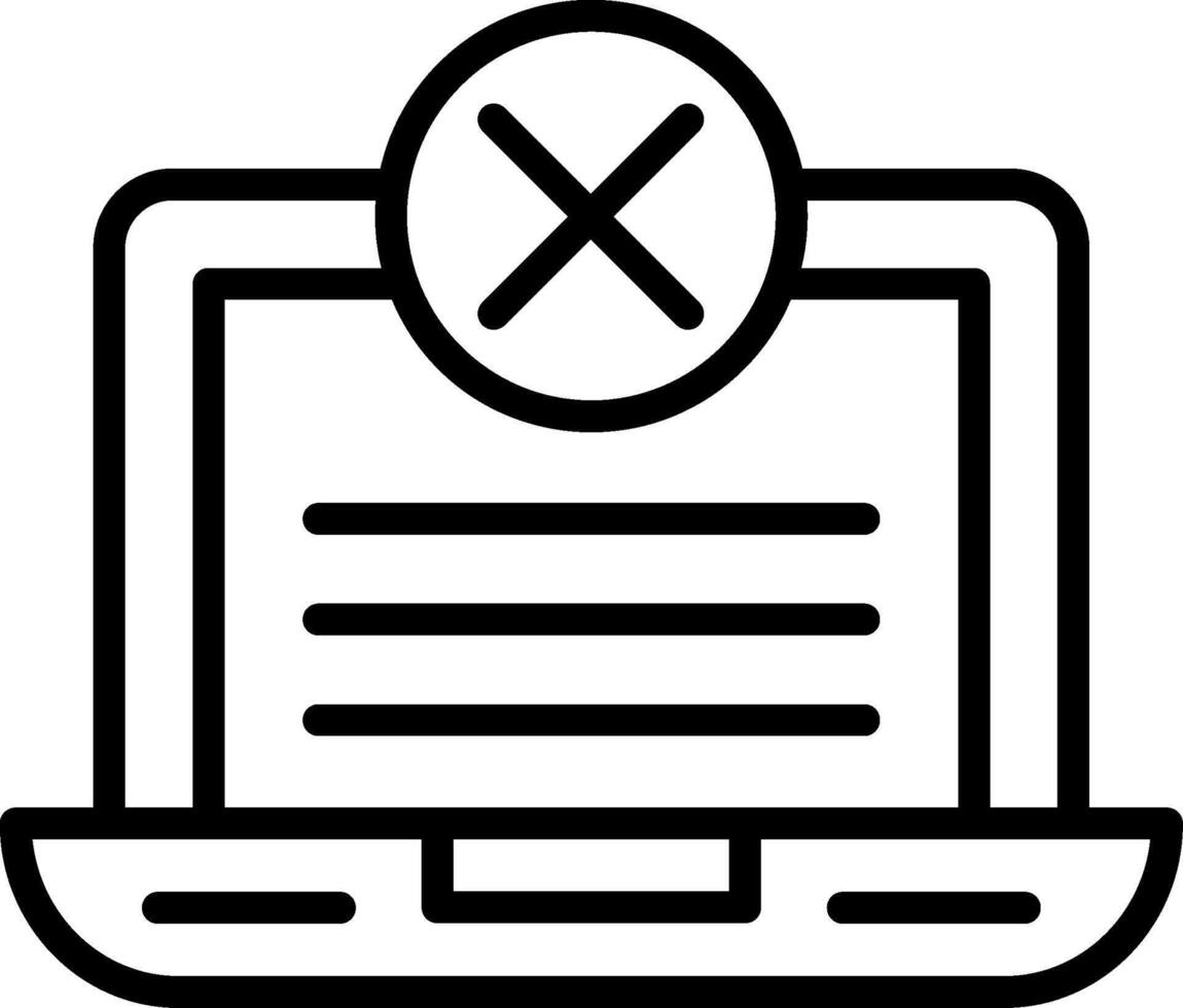Access Denied Line Icon Design vector