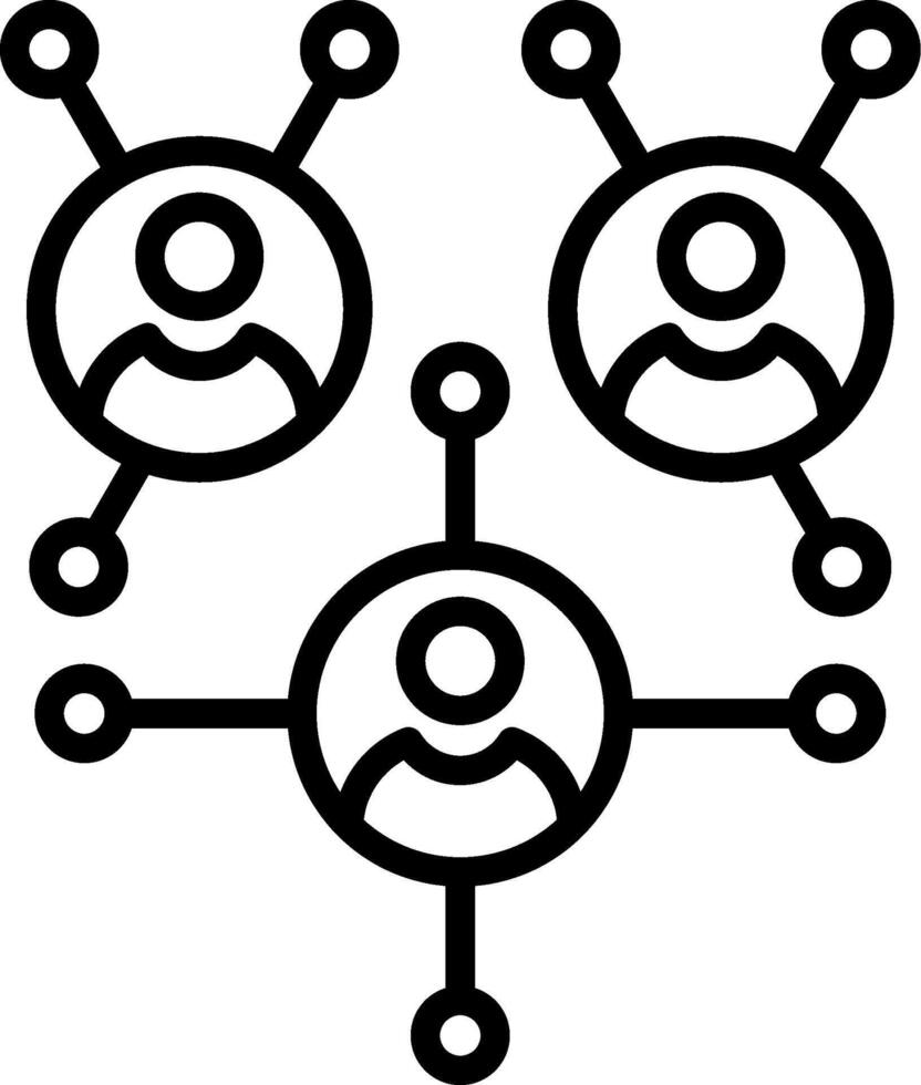 Networking Line Icon Design vector