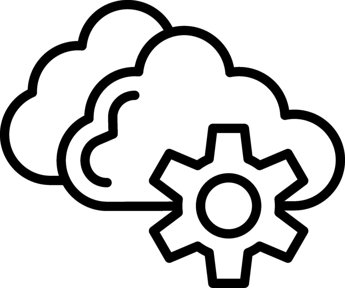 Cloud Line Icon Design vector