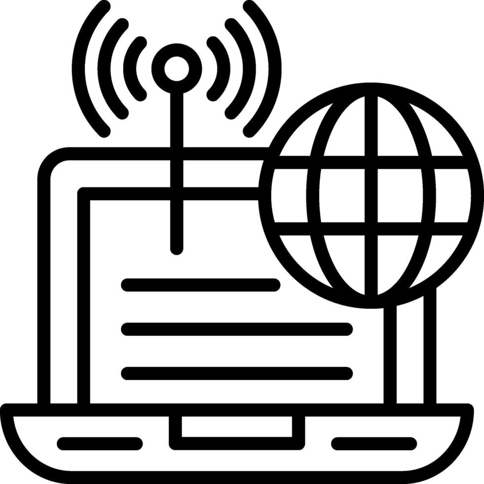 Wireless Line Icon Design vector