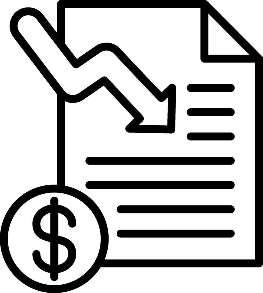 Bill Line Icon Design vector