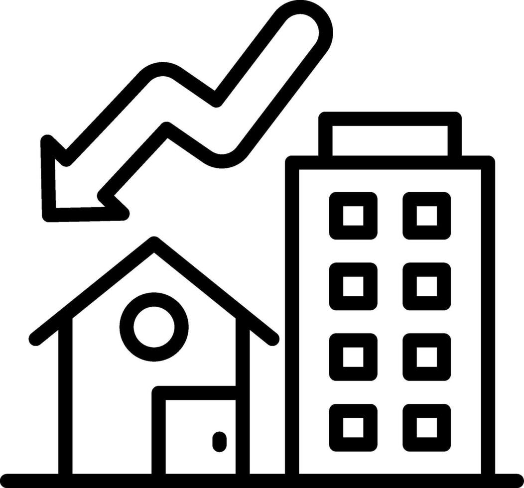 Real Estate Line Icon Design vector