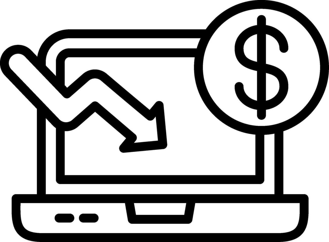 Laptop Line Icon Design vector