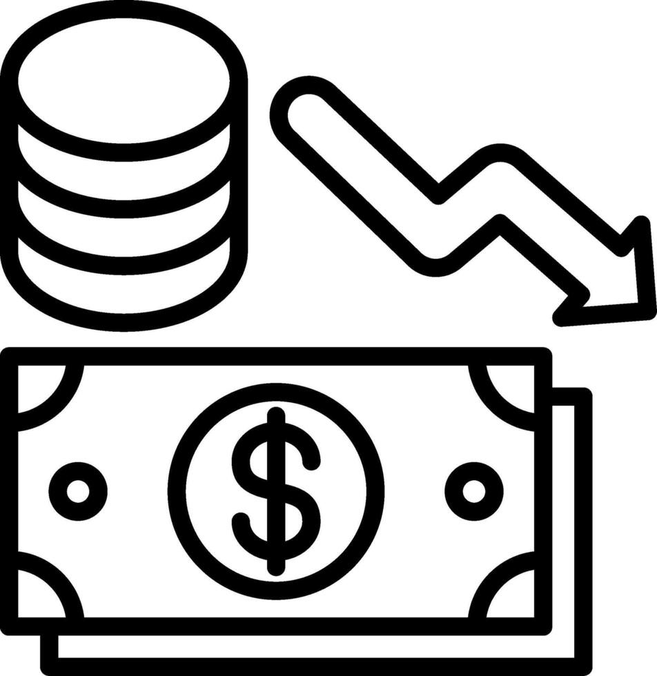 Money Line Icon Design vector