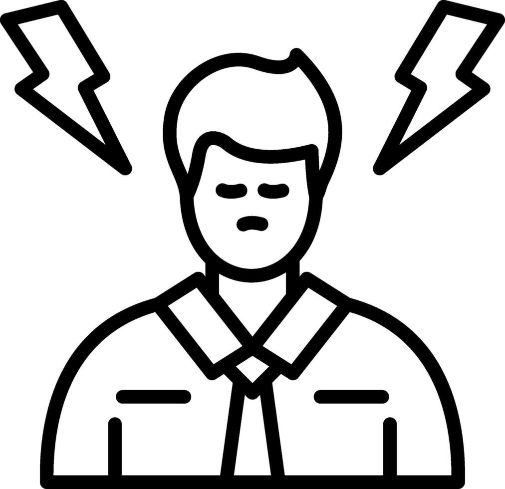 Stress Line Icon Design vector