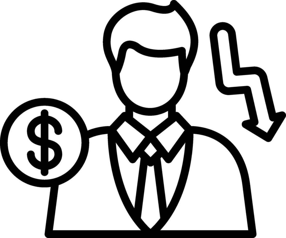 Investor Line Icon Design vector