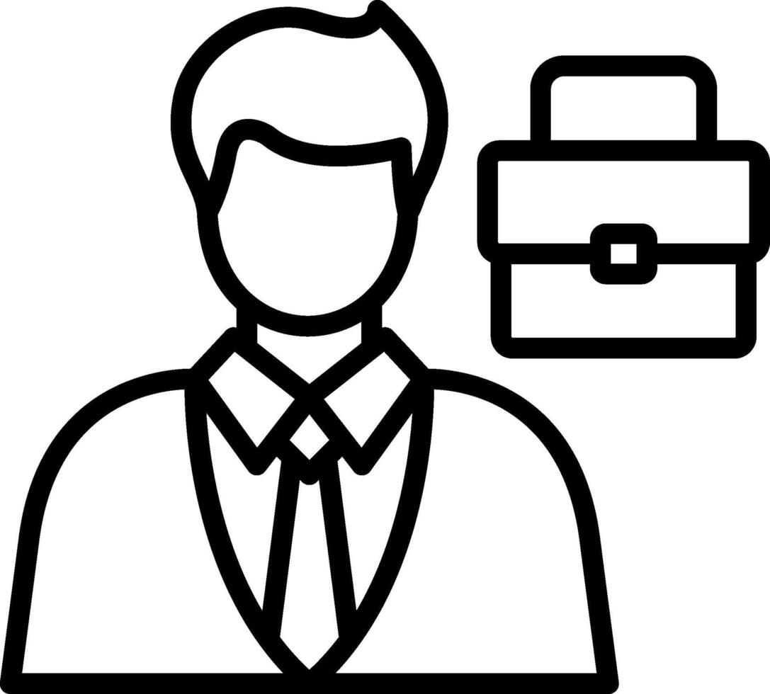 Businessman Line Icon Design vector