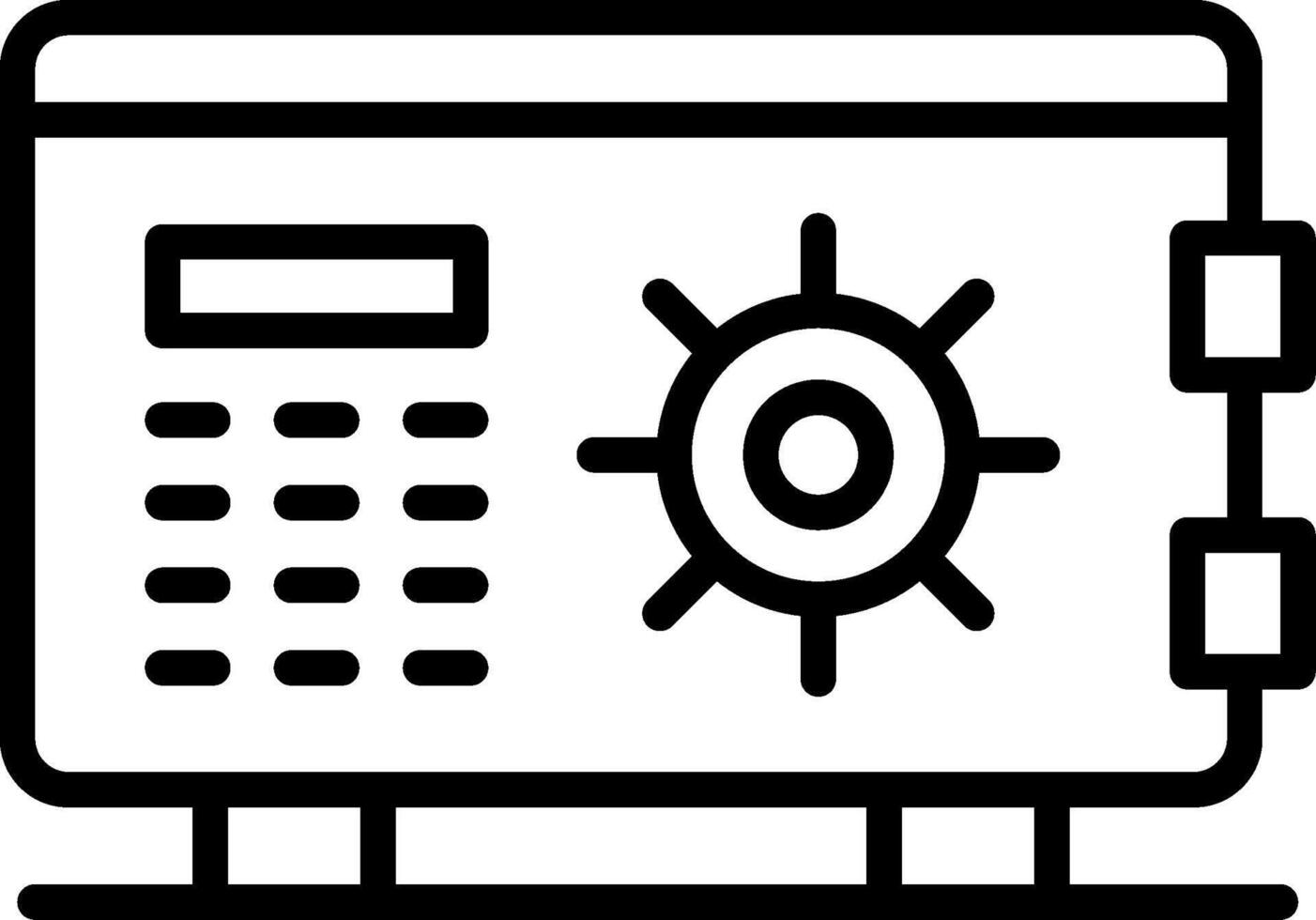 Safebox Line Icon Design vector