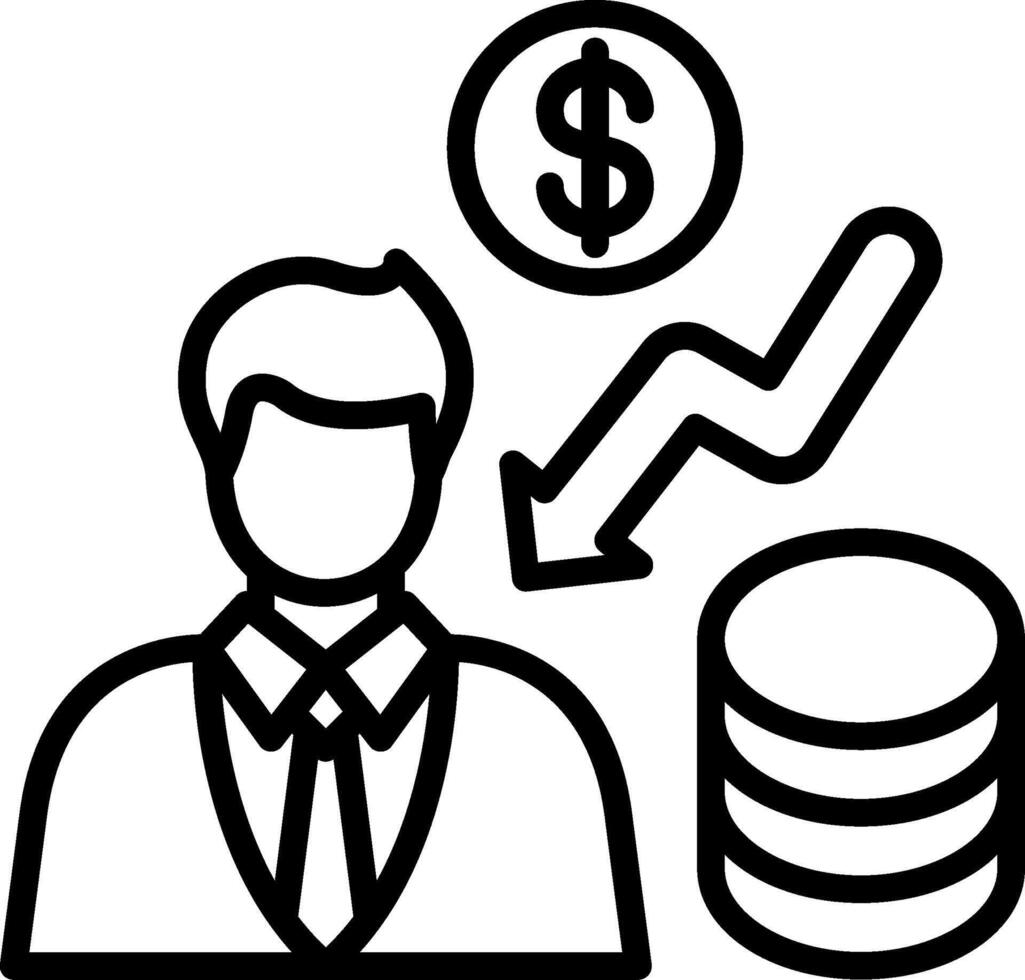 Economist Line Icon Design vector