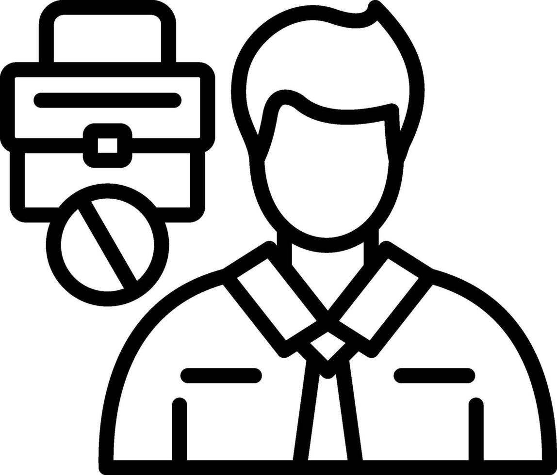 Job Loss Line Icon Design vector