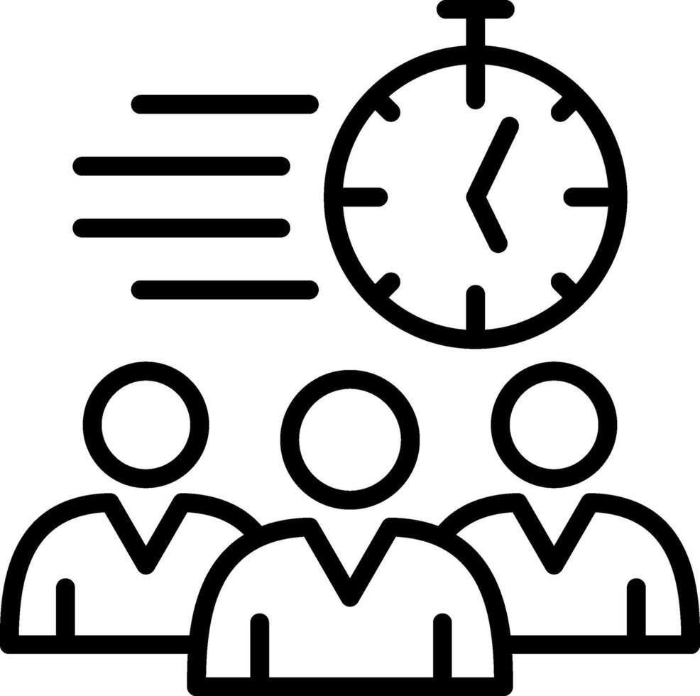 Deadline Line Icon Design vector