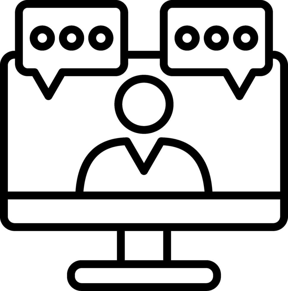 Chat Line Icon Design vector