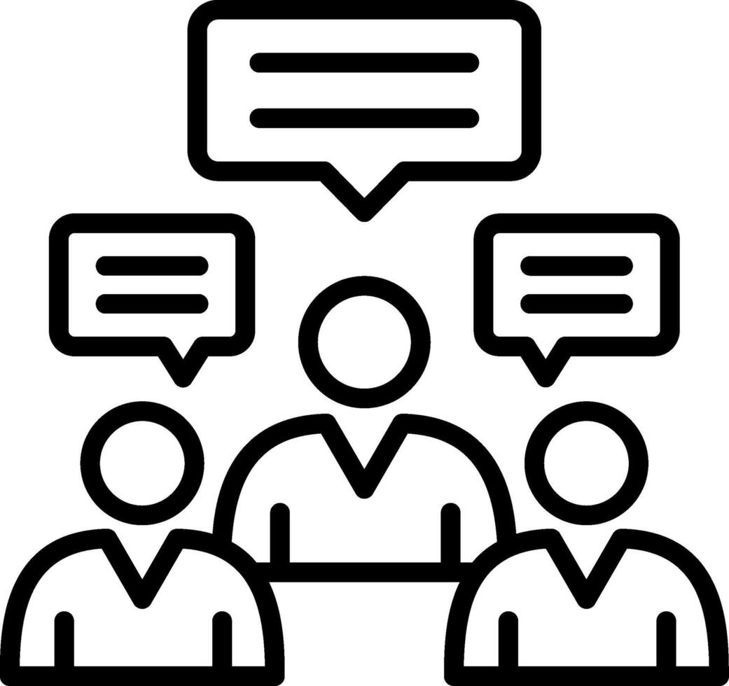 Representative Line Icon Design vector