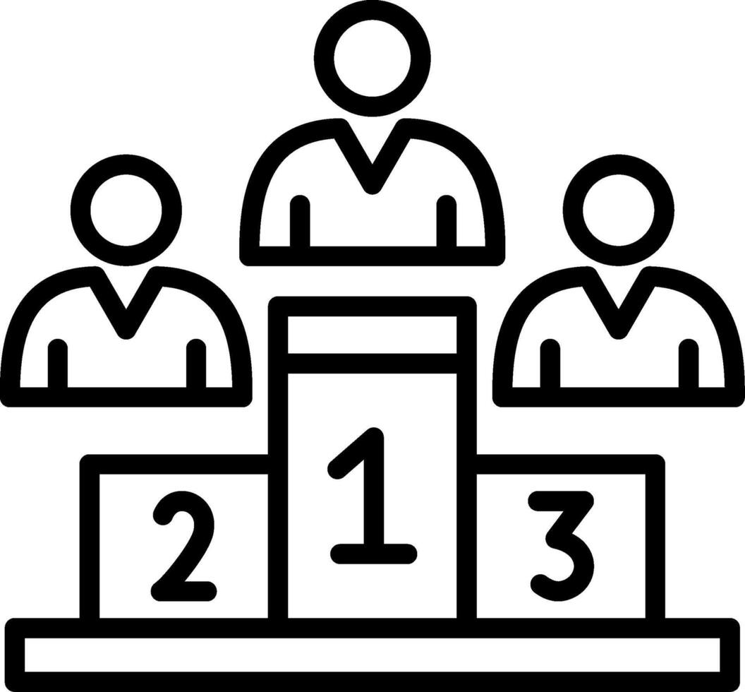 Podium Line Icon Design vector