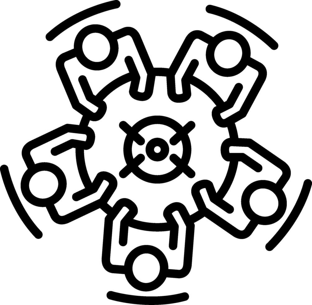 Round Table Line Icon Design vector