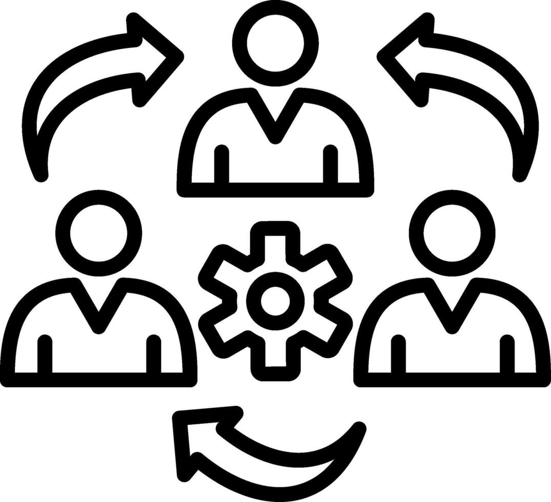 Coordination Line Icon Design vector
