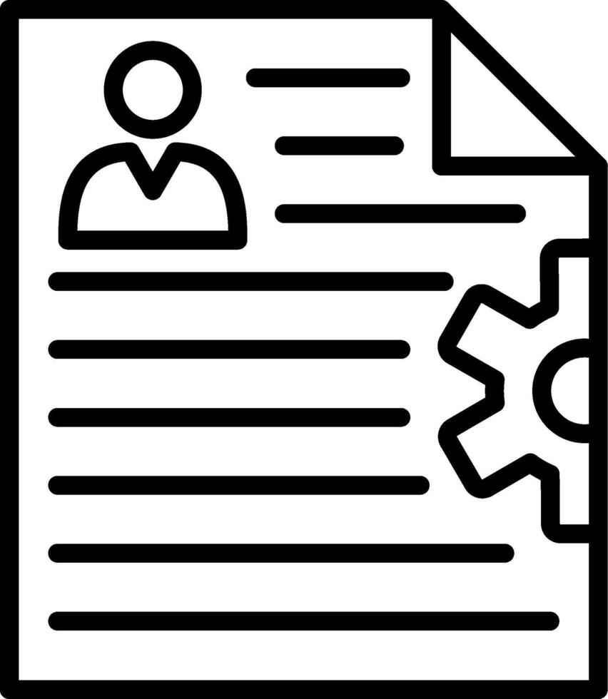 Portfolio Line Icon Design vector