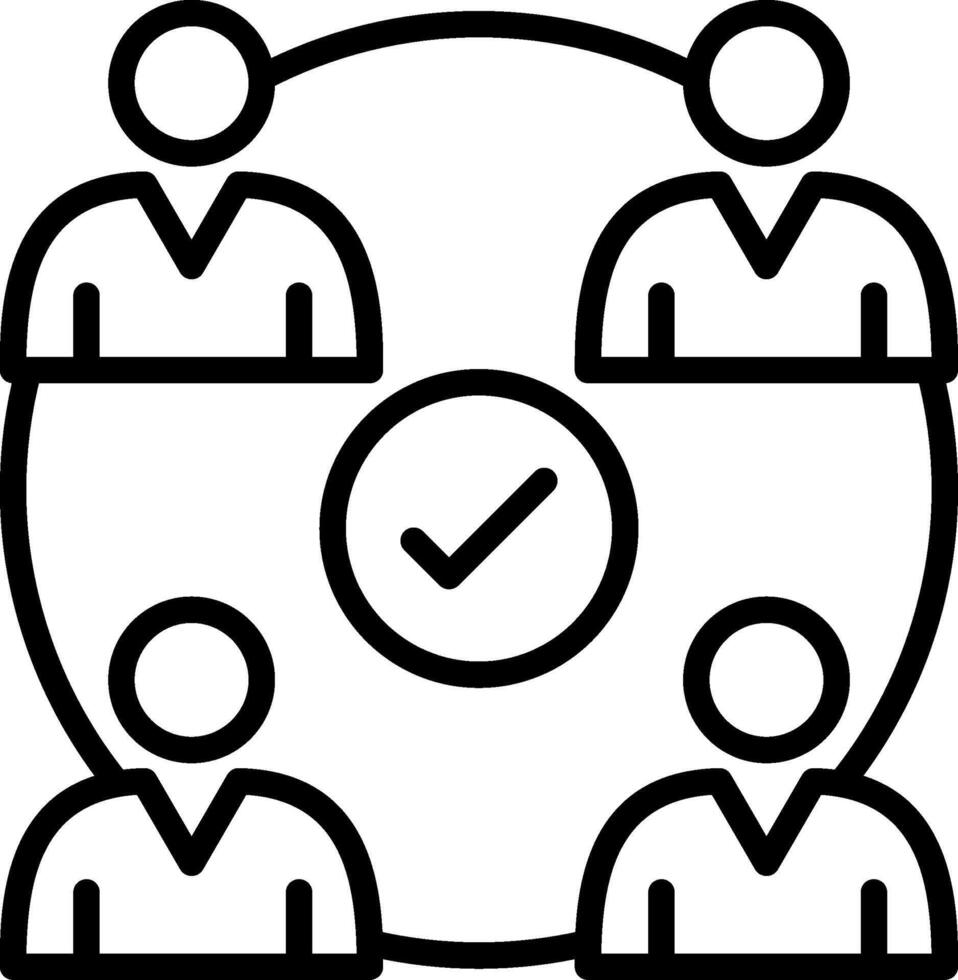 Team Line Icon Design vector