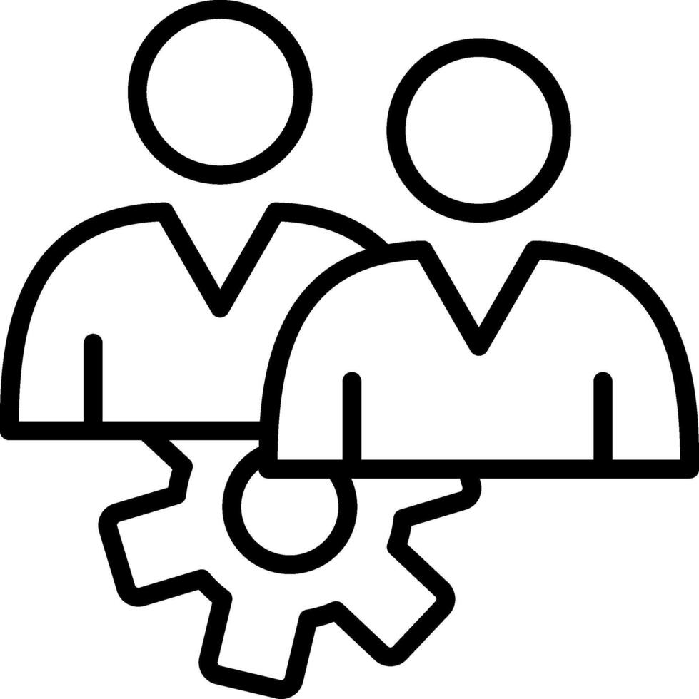 Management Line Icon Design vector