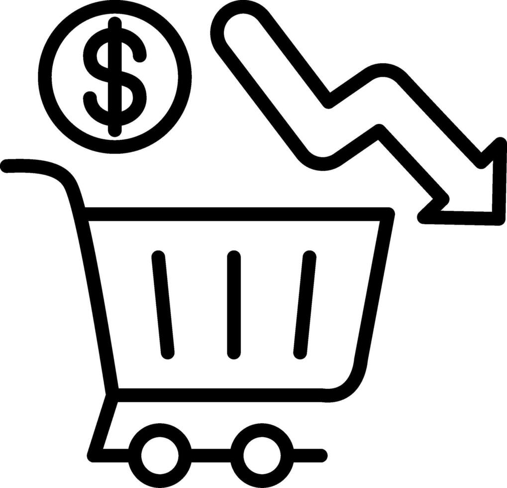 Shopping Line Icon Design vector