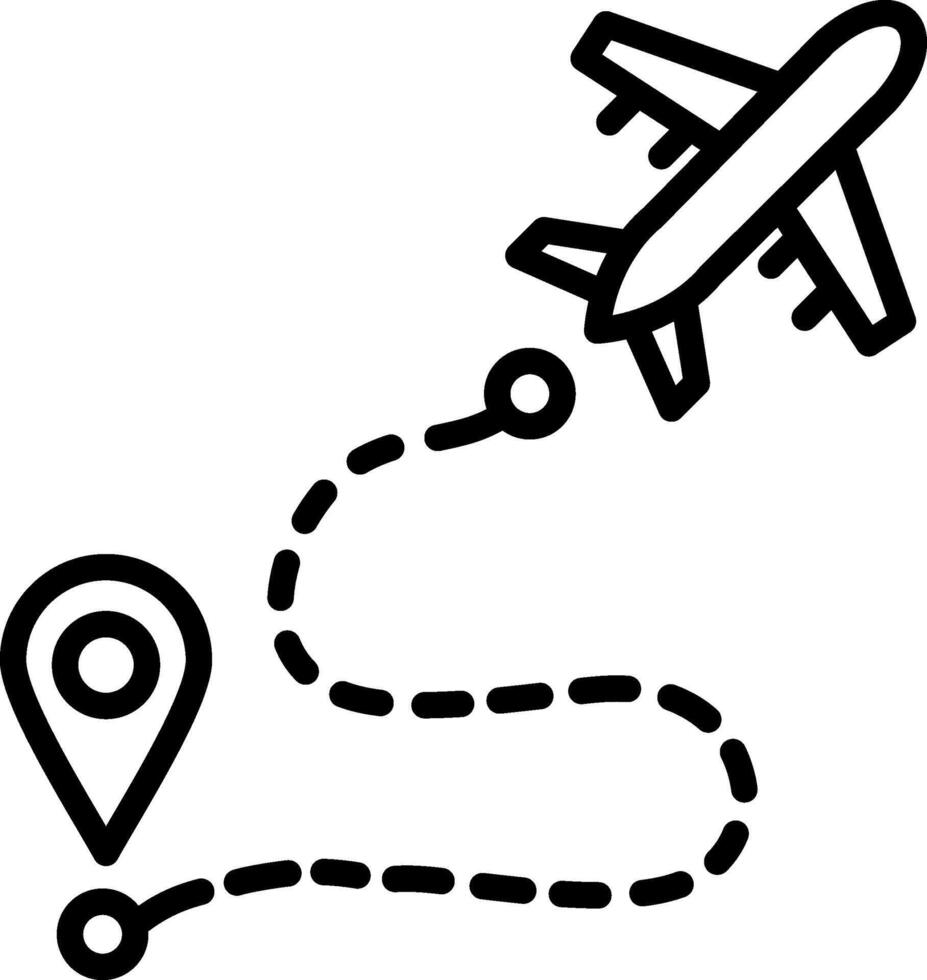 Route Line Icon Design vector