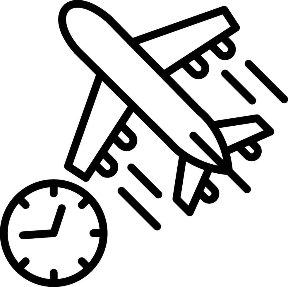 Delayed Line Icon Design vector