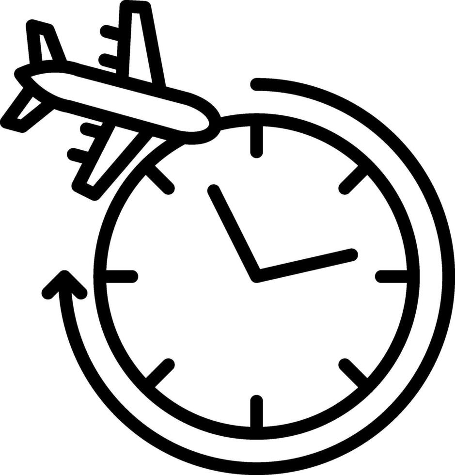 Clock Line Icon Design vector