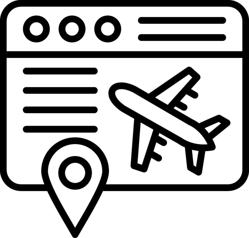 Location Line Icon Design vector