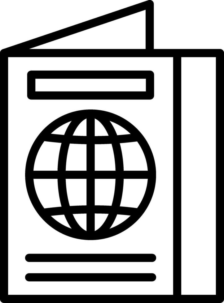 Passport Line Icon Design vector