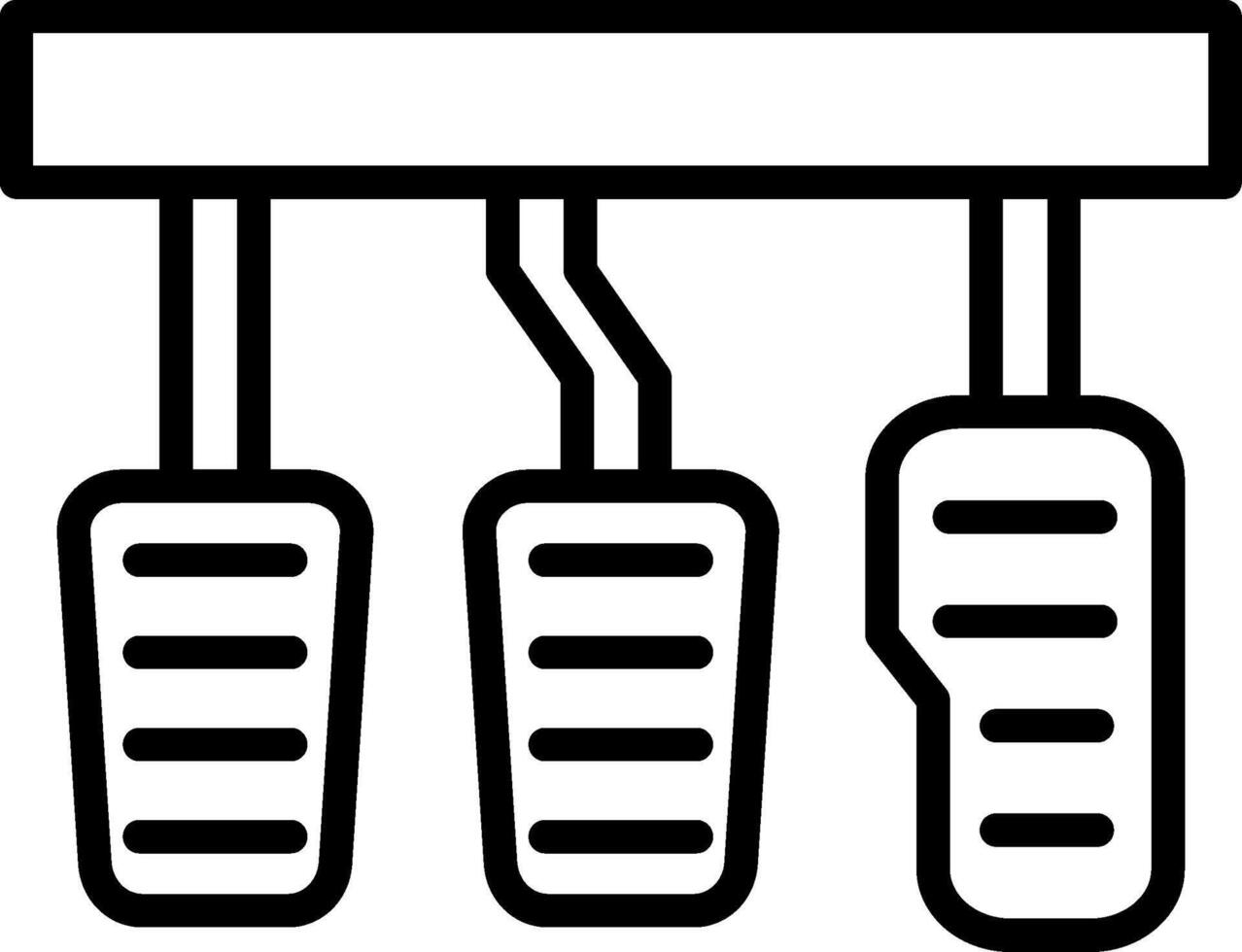 Car Pedals Line Icon Design vector