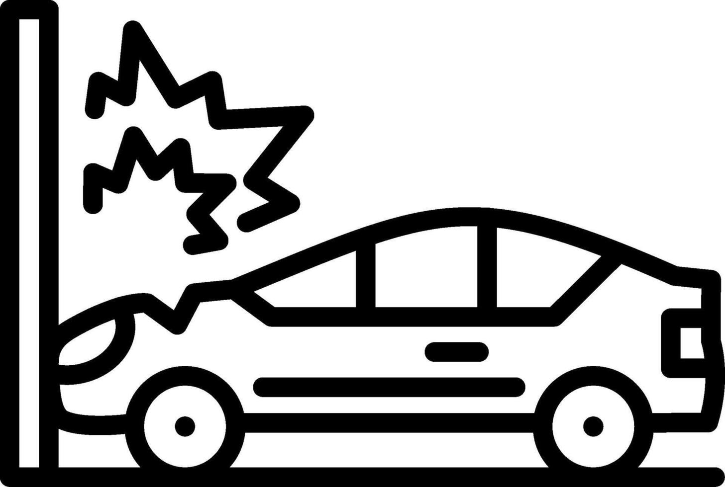 Accident Line Icon Design vector