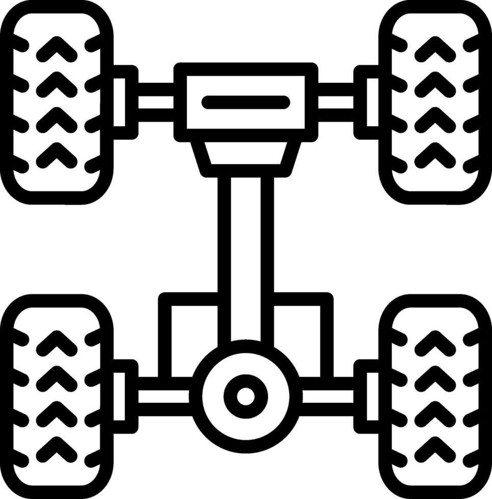 Chassis Line Icon Design vector