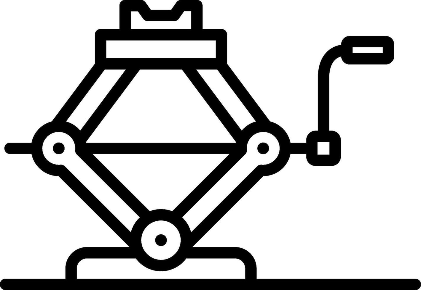 Car Jack Line Icon Design vector
