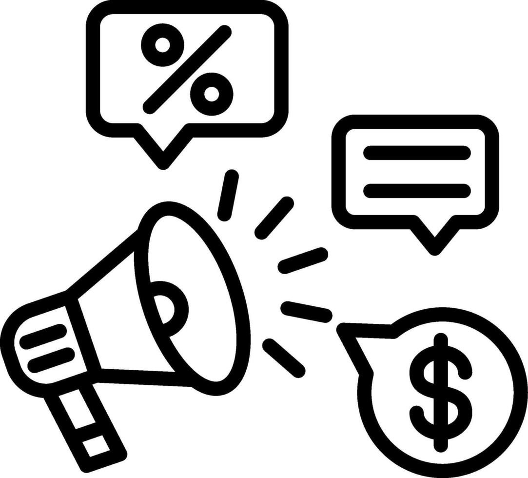 Promotion Line Icon Design vector