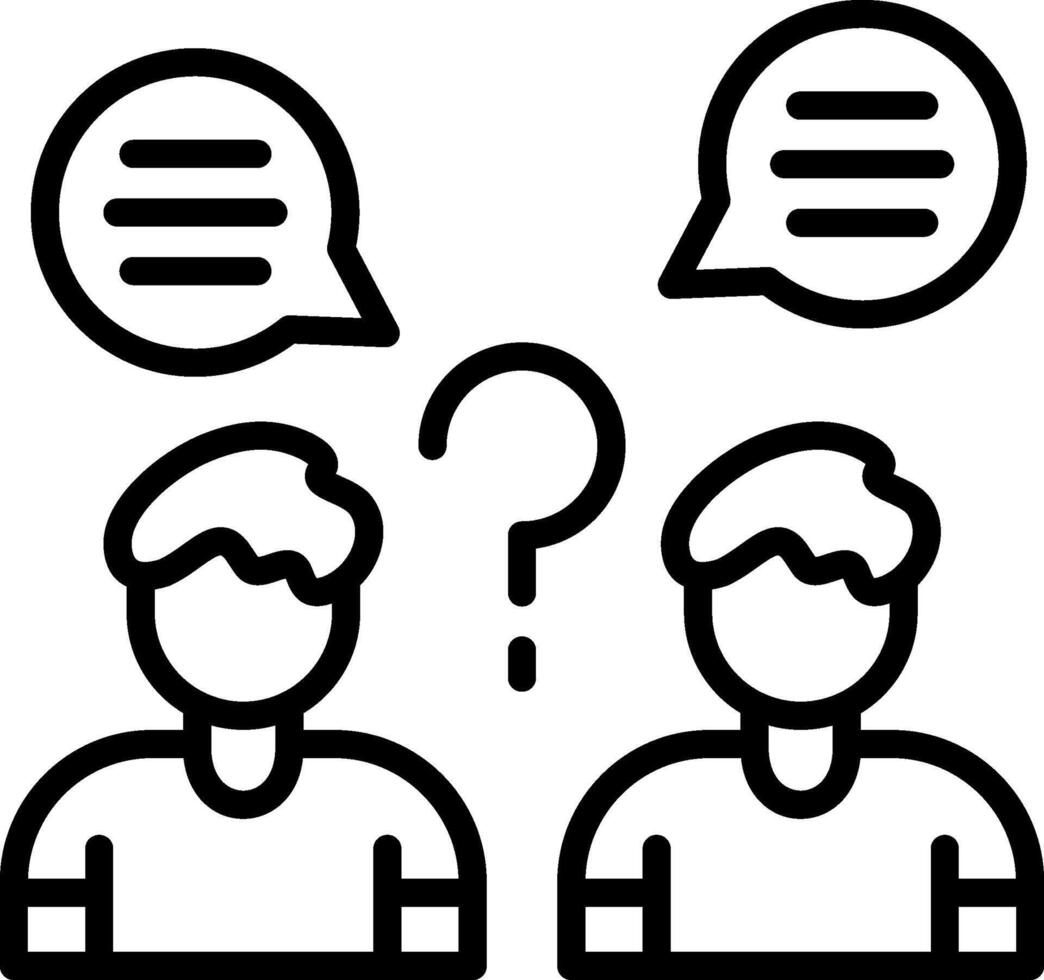 Opinion Line Icon Design vector