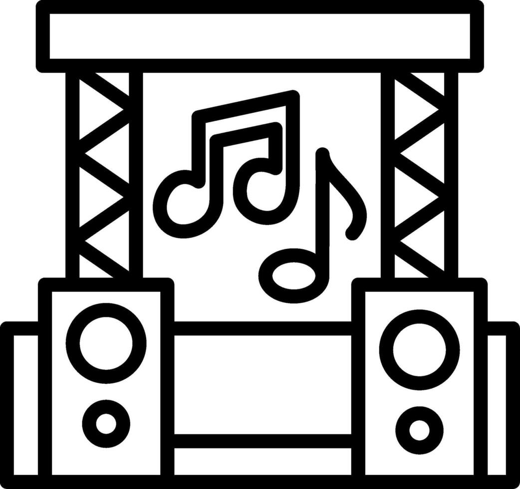 Concert Line Icon Design vector