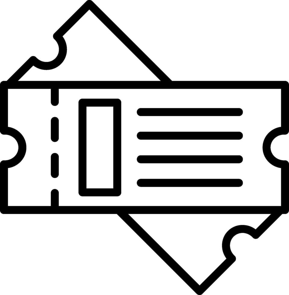 Ticket Line Icon Design vector