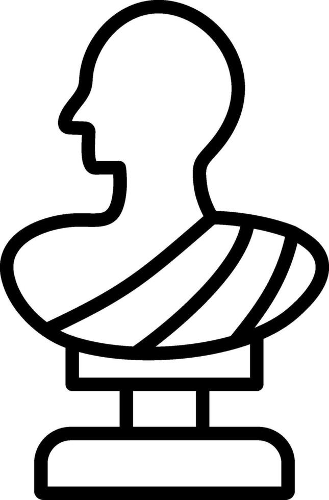 Statue Line Icon Design vector