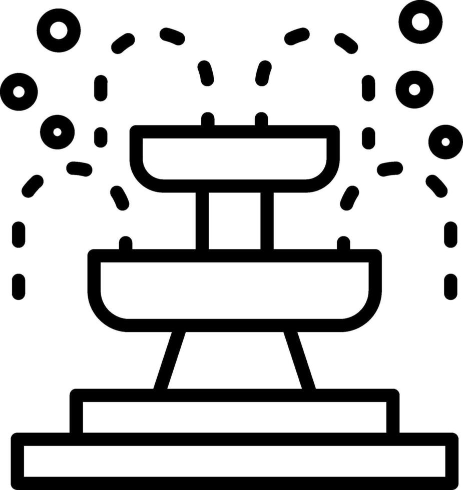 Fountain Line Icon Design vector