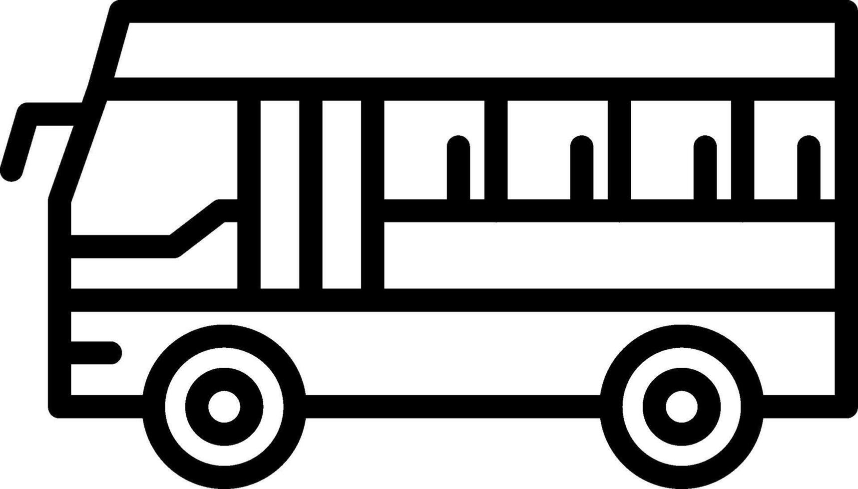 Bus Line Icon Design vector