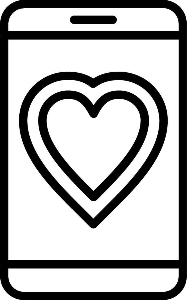 Like Line Icon Design vector
