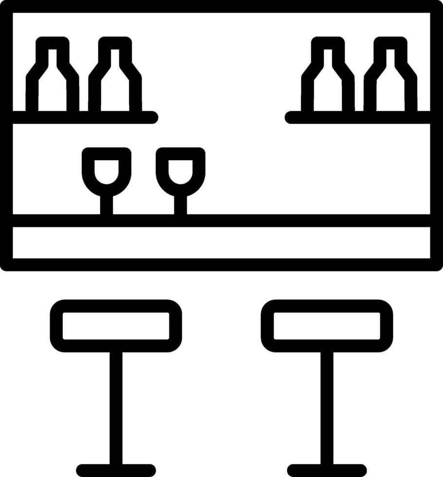 Bar Line Icon Design vector