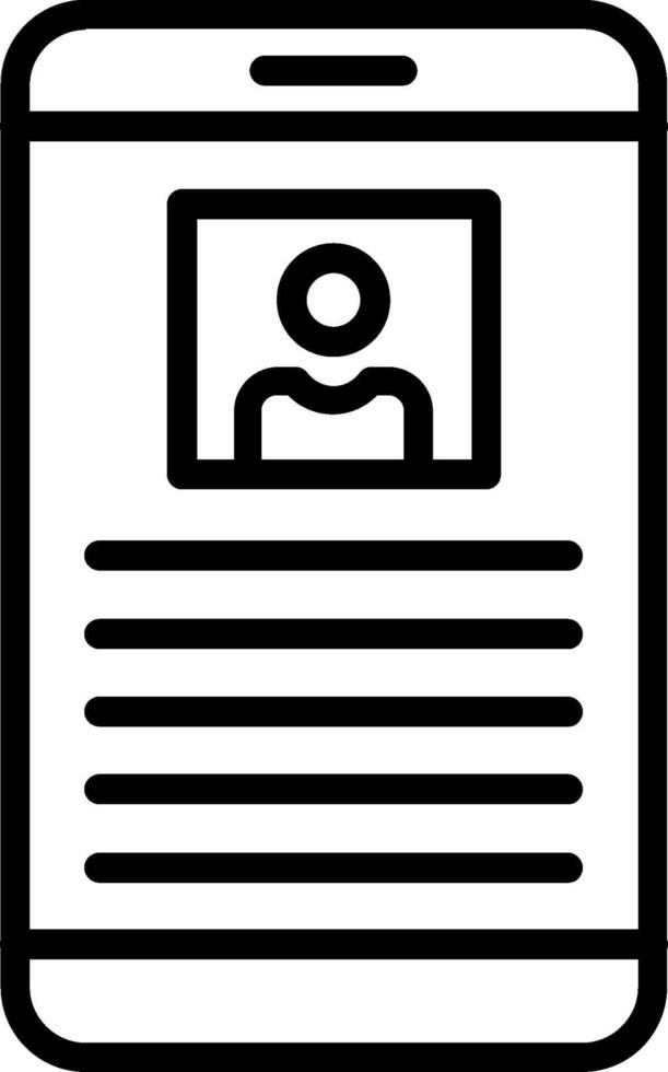 Profile Line Icon Design vector
