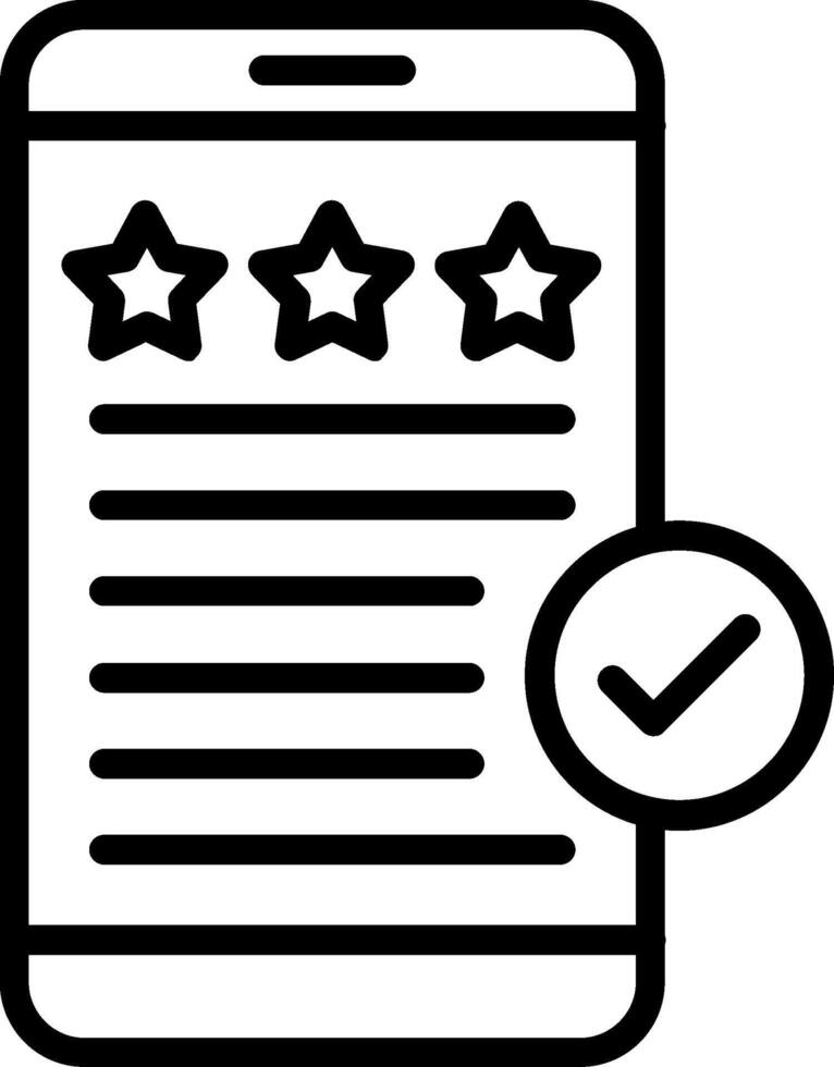 Review Line Icon Design vector
