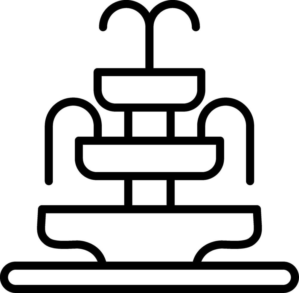 Fountain Line Icon Design vector