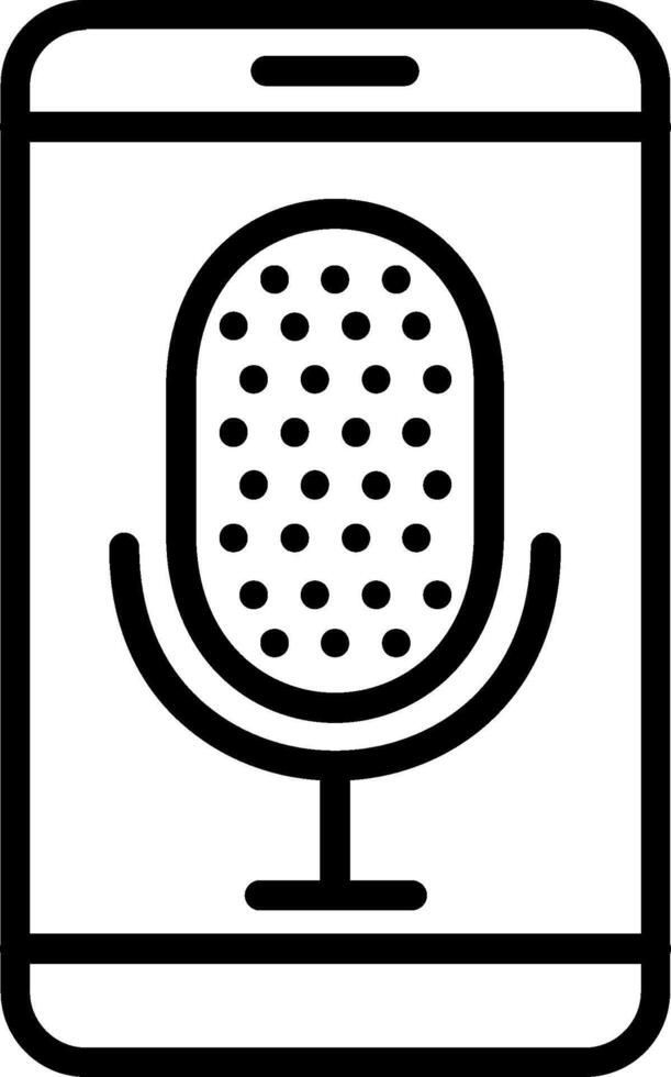Podcast Line Icon Design vector