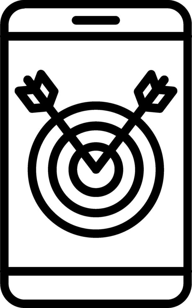 Target Line Icon Design vector