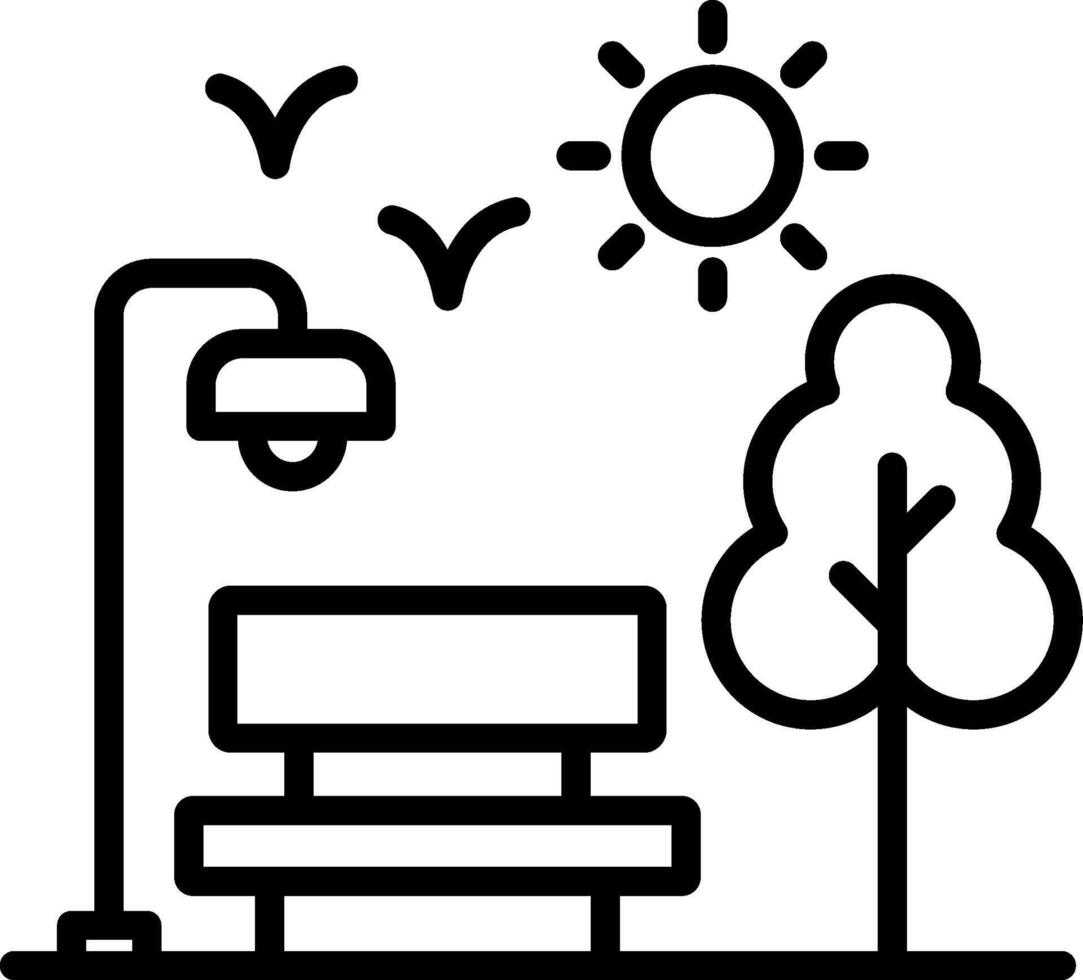 Park Line Icon Design vector